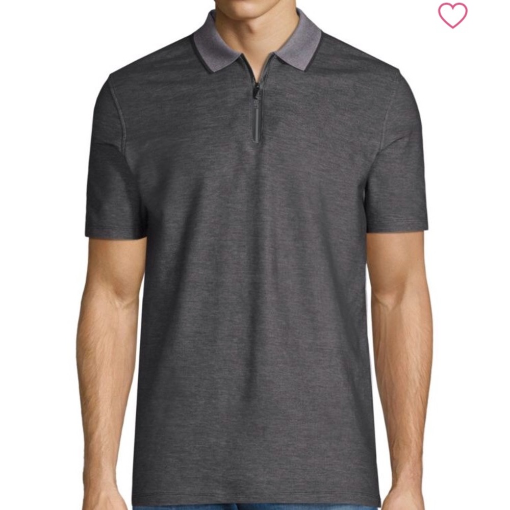 NWT Calvin Klein Men’s Front-Zip Polo